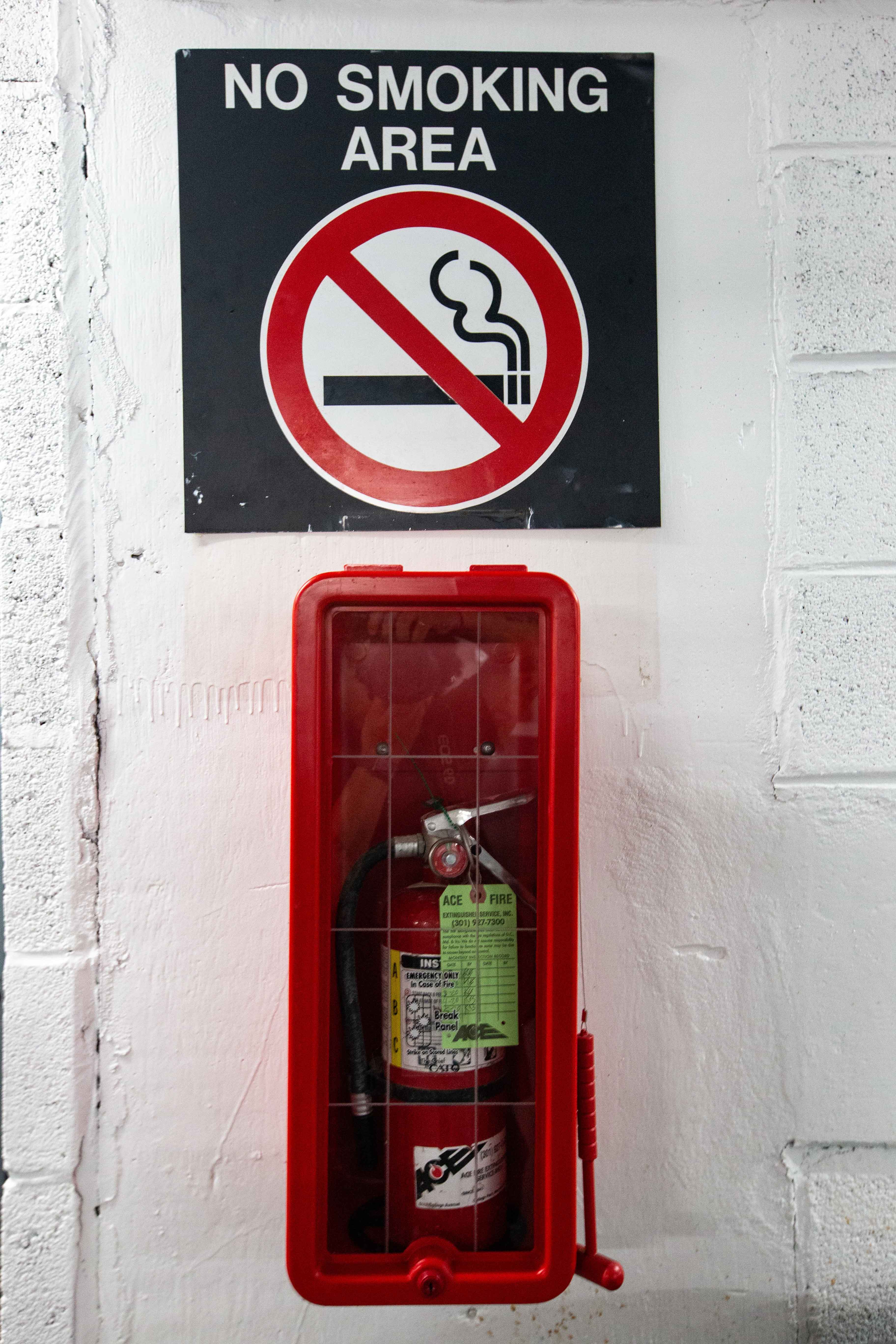 mounted fire extinguisher