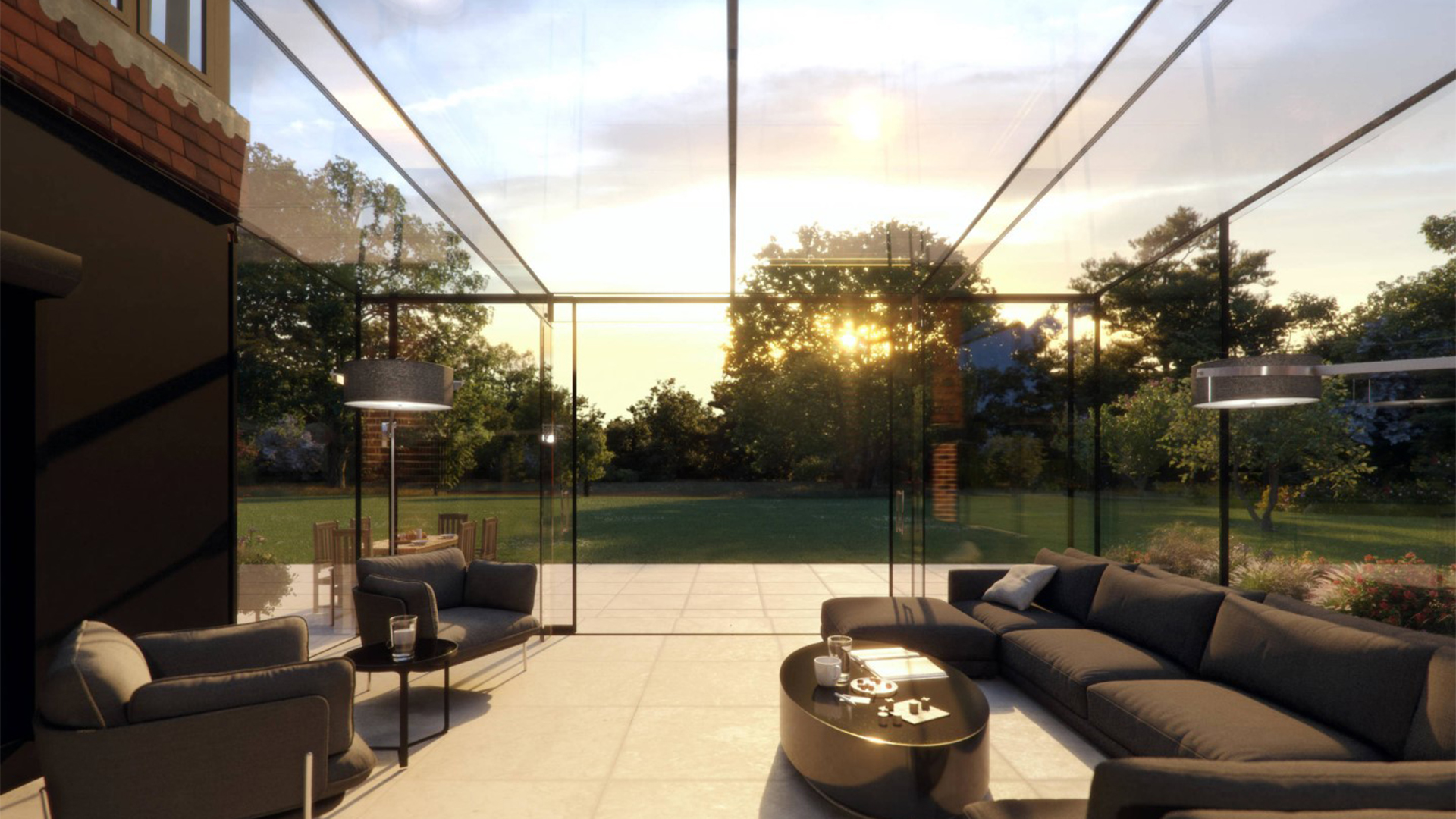 glass house extension